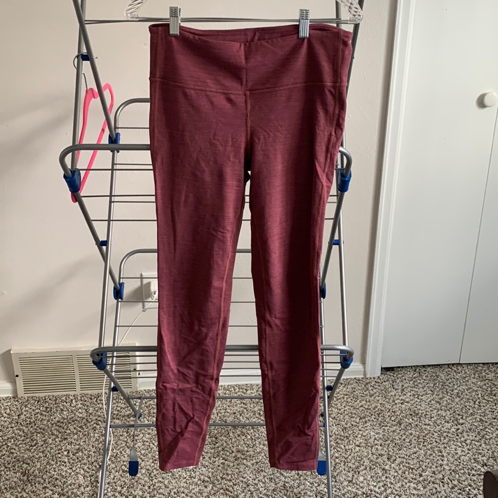 Athleta space dye red size M legging
